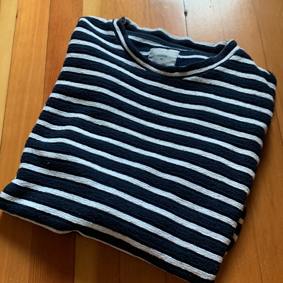 Minimum striped crewneck sweater, navy blue and white, 100% cotton - Picture 10 of 11